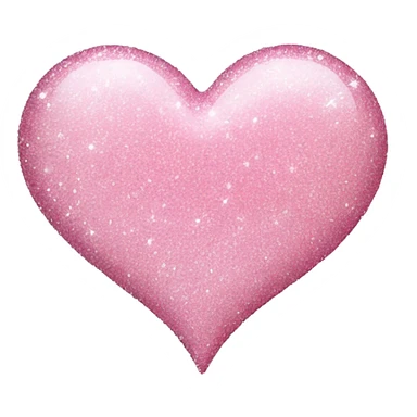 baby pink glitter heart sticker