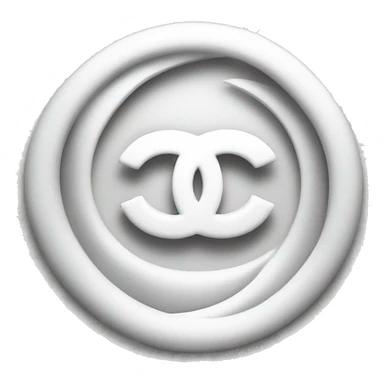 Chanel white logo sticker