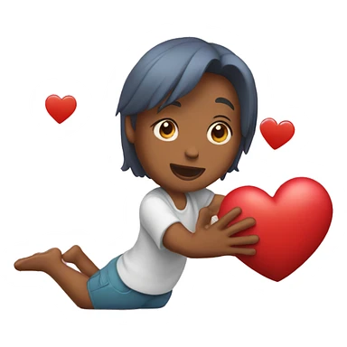 Mano tocando el corazón sticker