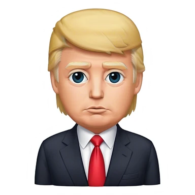 Photorealistic Donald Trump stands in a suit sticker