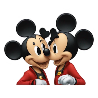 mickey-mouse kiss sticker