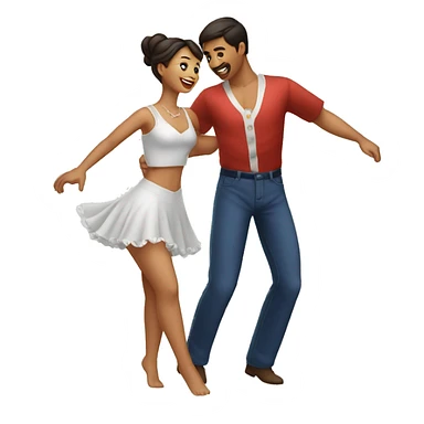 Pareja bailando cueca chilena sticker
