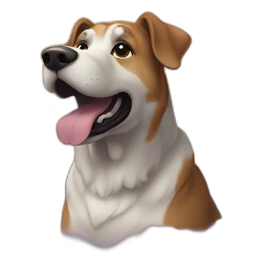 big dog in the sky sticker