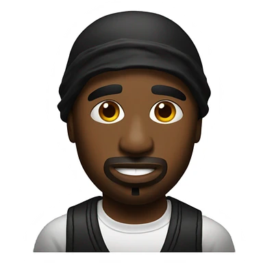 2pac with hair sticker