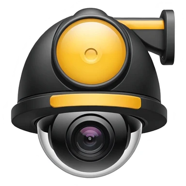 Dome cctv camera in black  sticker