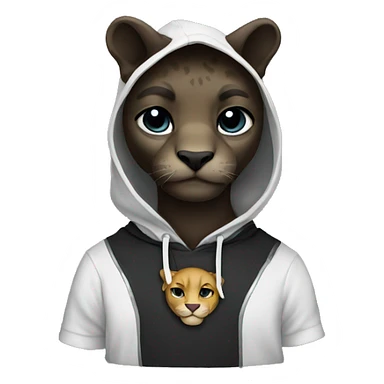 Panther with hoodie  sticker