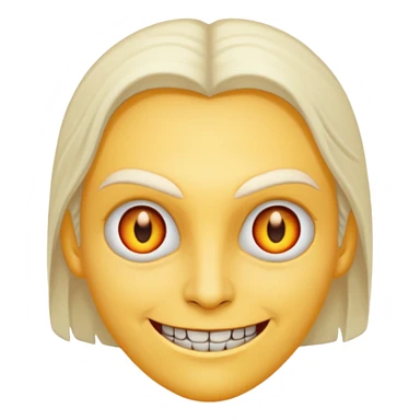 evil person with evil smile sticker