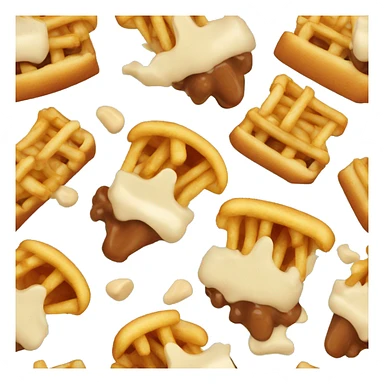 Poutine qui mange des pâtes sticker