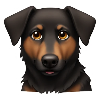 Brown with some black Shepard dog with floppy ears sticker