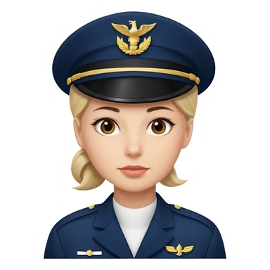 Female navy soldier, bigger face. sticker