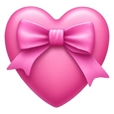 Pink heart with a bow on the right side  sticker