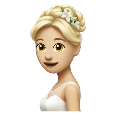 Wedding blond girl sticker