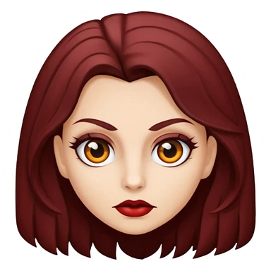 Uma vampira branca com olhos castanhos escuros e um cabelo castanho curto e repicado  sticker