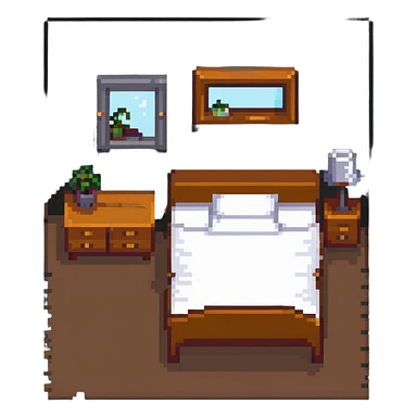 small bedroom with cute decor, cozy space aesthetic, pastel colors, plush toys, charming details sticker