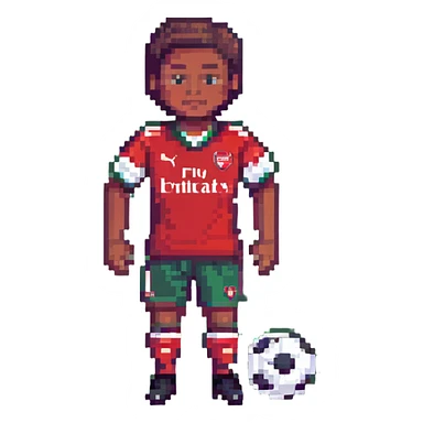 Soccer player in Arsenal red jersey sticker