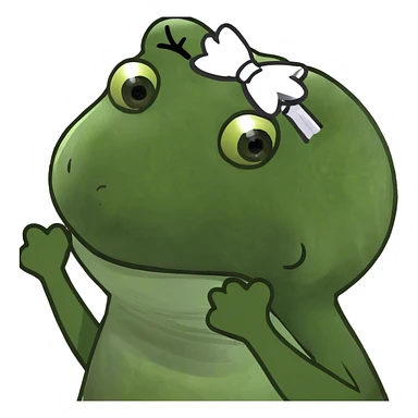 pushing hair behind ear sticker