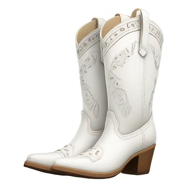 White cowgirl boots sticker