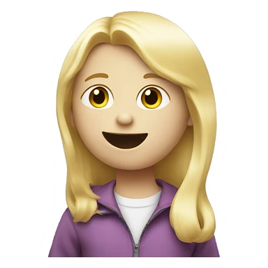 talking blond child with two speech bubbles near sticker