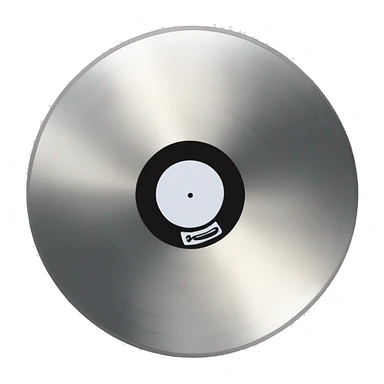 whie vinyl record sticker