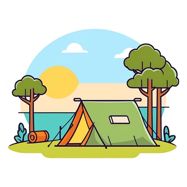 Camping sticker