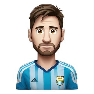 Messi looks disappointed He holds the world cup sticker