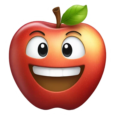 happy apple sticker