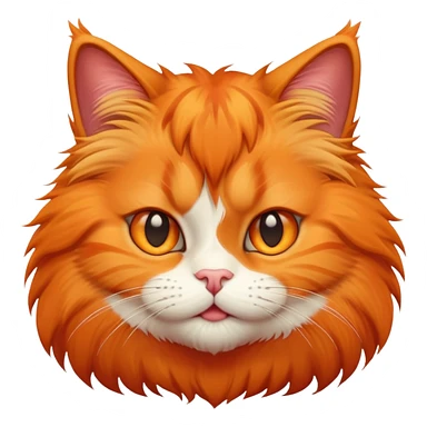 A cute mad orange cat sticker