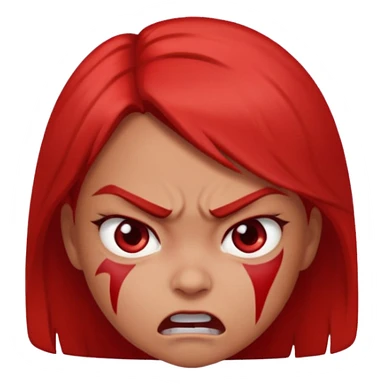 redtsion angry girl ragebait red face sticker