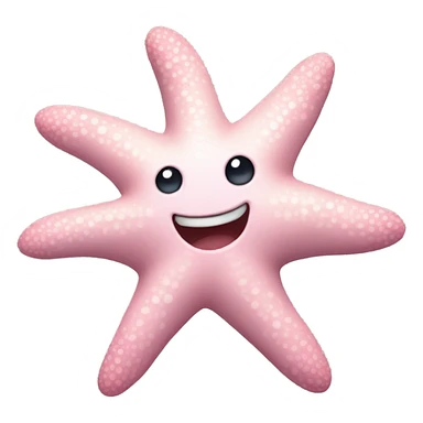 pastel pink starfish sticker
