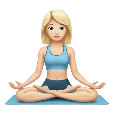 mulher fazendo yoga loira   sticker
