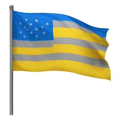 Yellow blue flag sticker