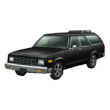 full black wagon car sticker
