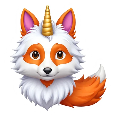 unicorn fox hybrid sticker