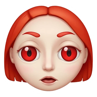 face with puffy, bloodshot eyes, droopy eyelids sticker