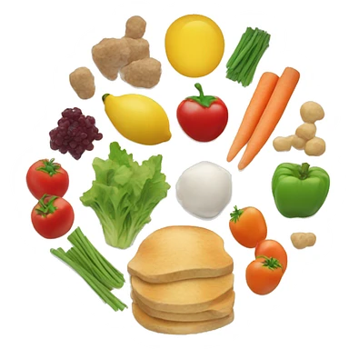 healthy plate of food sticker