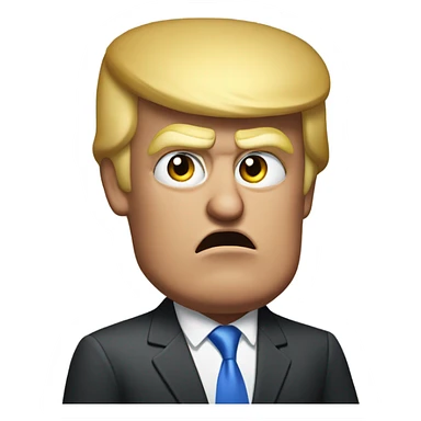 Trump right before he is about to say fired sticker