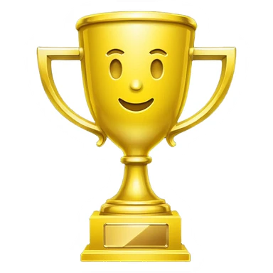   neon yellow icon of a trophy sticker