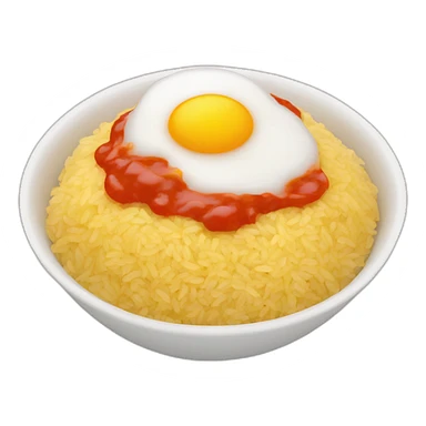 rice with eggs and tomato sauce sticker
