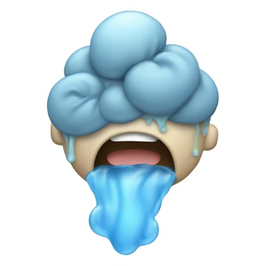 Emoji vomiting but relaxed  sticker