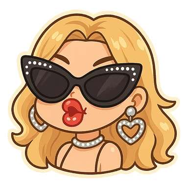 Remove the tattoo from the woman while keeping the rest of the design the same. Preserve the transparent background if present. sticker