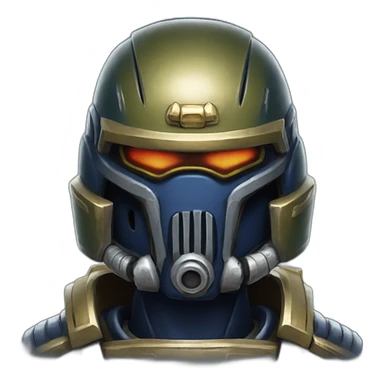 spacemarine from warhammer fist up sticker