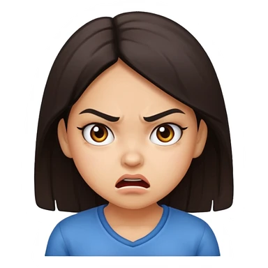 Una chica molesta con características latinas pero que sea vea tierna sticker