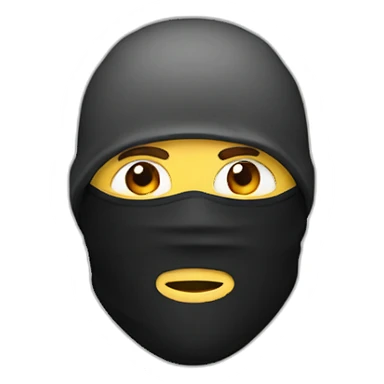 man with a balaclava sticker