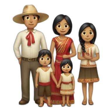 A family of peru sticker