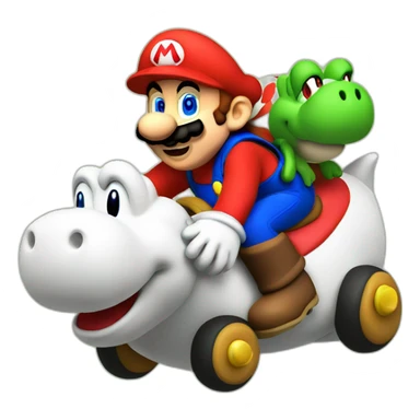 Mario Riding Yoshi sticker