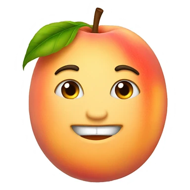 big plump peach sticker