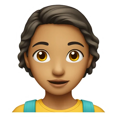 young  Hispanic Girl
 Wearing a yellow shirt sticker