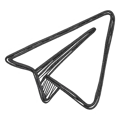 Telegram airplane icon sticker