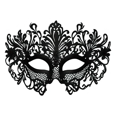 black lace masquerade mask sticker