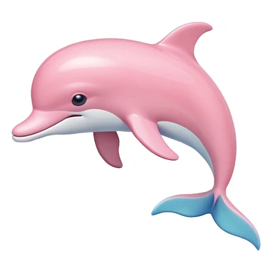 Pale pink dolphin sticker